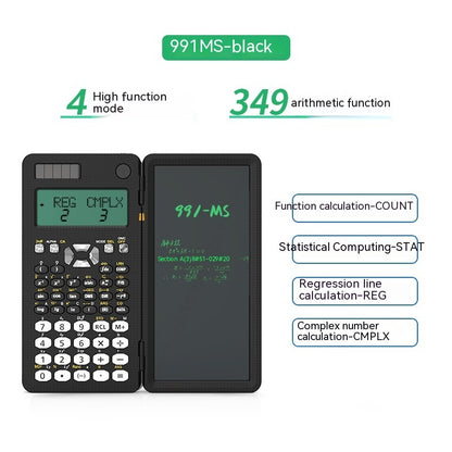 2-in-1 Foldable Scientific Calculator with Handwriting Tablet