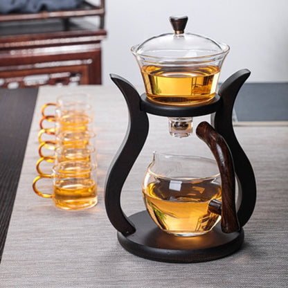 ortable Glass Kung Fu Tea Set – Magnetic Brewing Cup