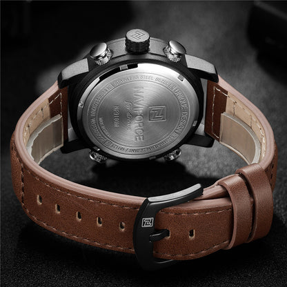 Men's Multi-Function Sports Watch with Dual Display