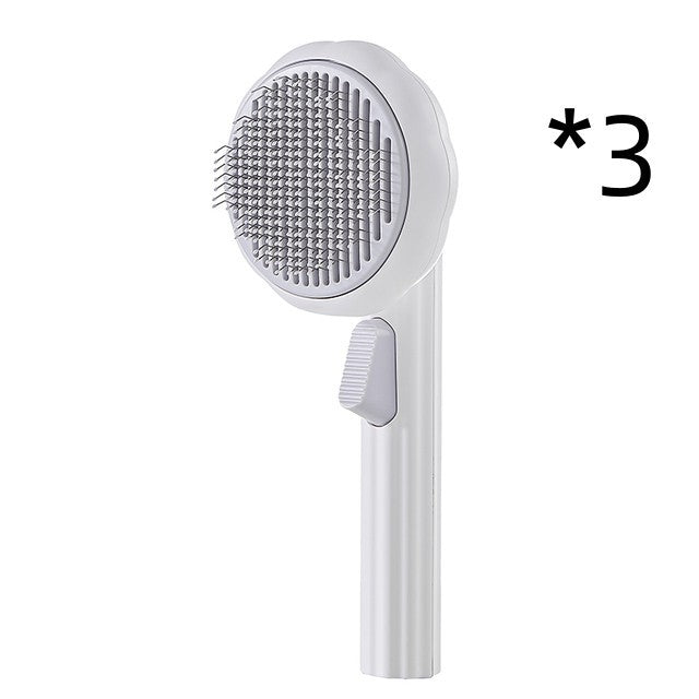 New Pet Cat Brush Hot Selling Hand-held Steel Wire Self-cleaning Comb Looper For Hair Removal