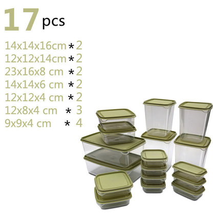 Microwave-Safe Plastic Box Set for Food Storage