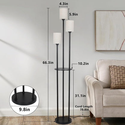 Multi-Functional Floor Lamp With Storage Shelf