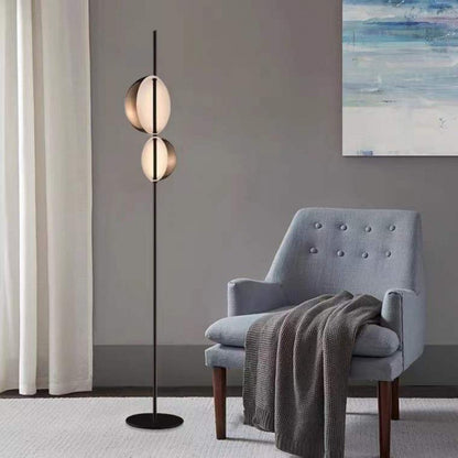 Elegant Gold Double-Head Floor Lamp