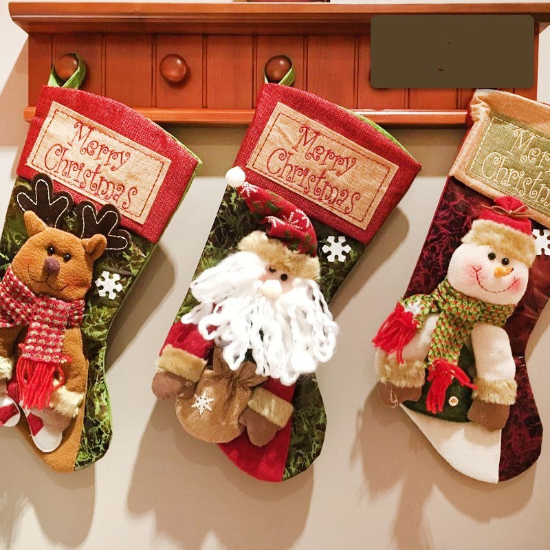 Christmas Stocking Socks (Snowman Santa Elk )