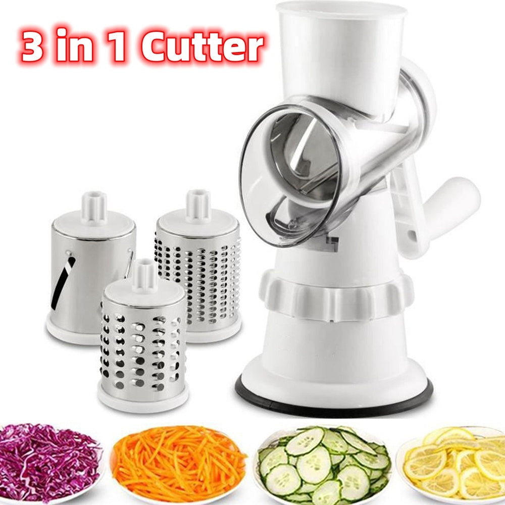 3-in-1 Manual Vegetable Slicer - Multi-functional Kitchen Accessory