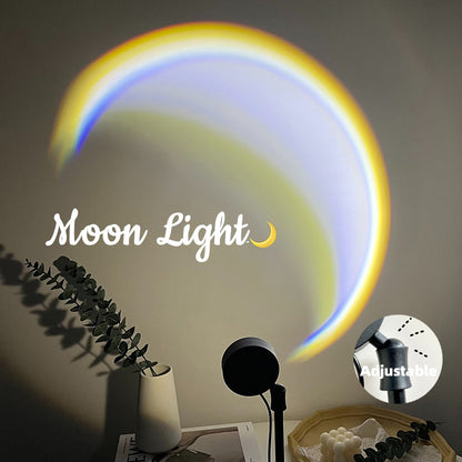 INS USB Moon Lamp - LED Rainbow Night Light for Home Decor