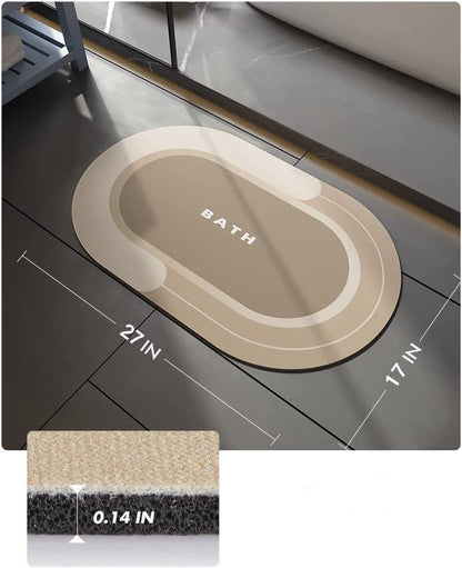 Ultra-Absorbent Quick-Dry Diatom Mud Bath Mat