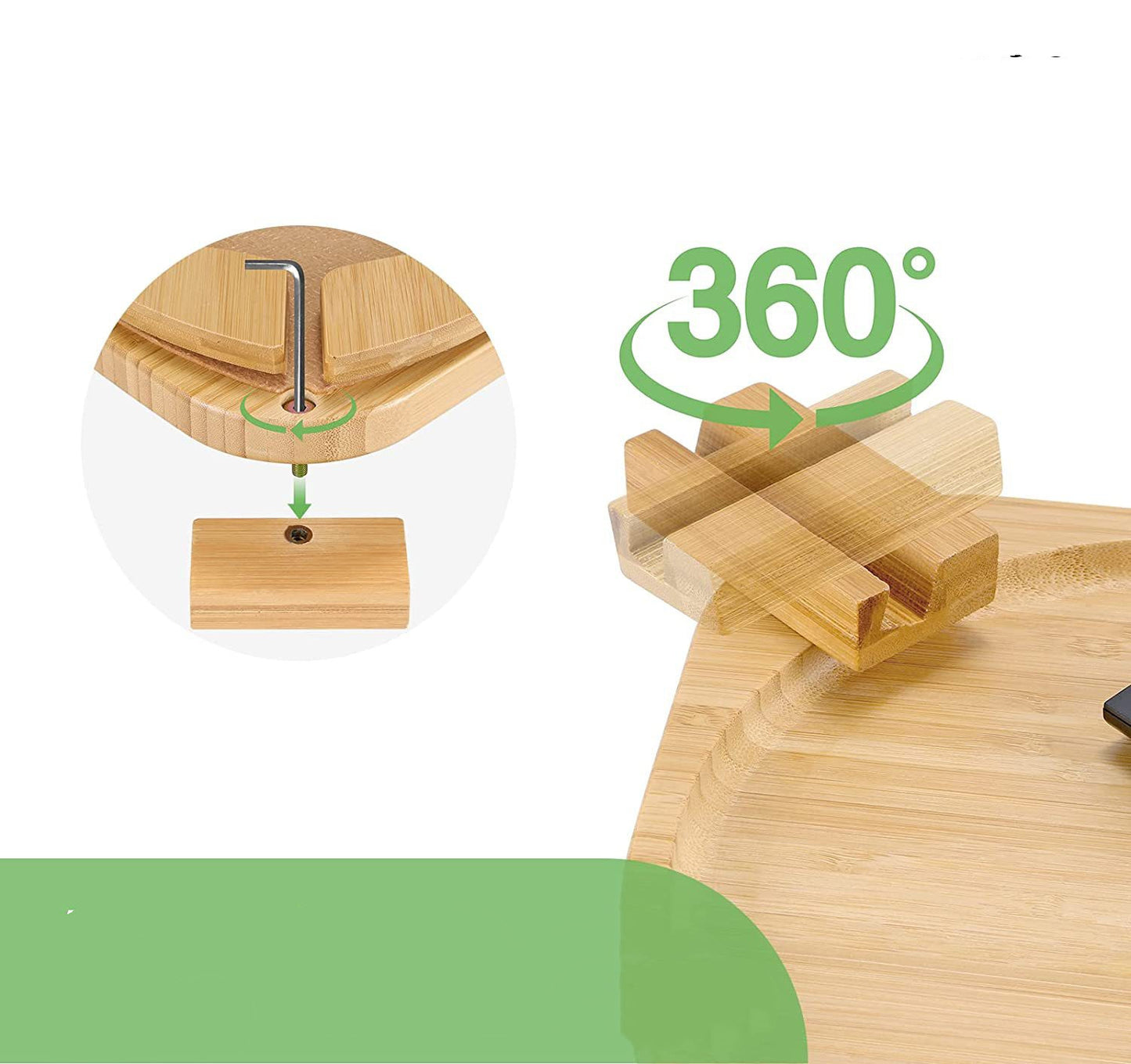 Portable Bamboo Sofa Tray