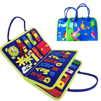 Children's Busy Board for Dressing and Buttoning - Baby Early Education Toy