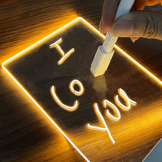 Creative LED Night Light with Note Board