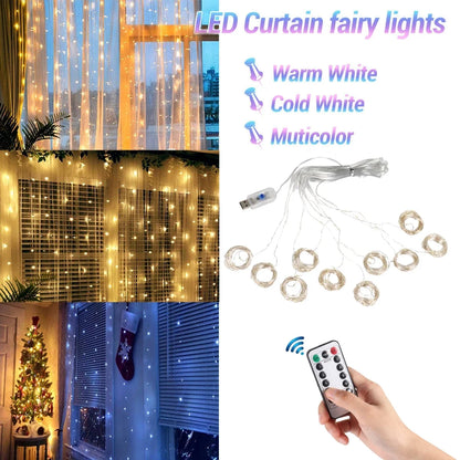 Christmas Lights Curtain - Nooshop