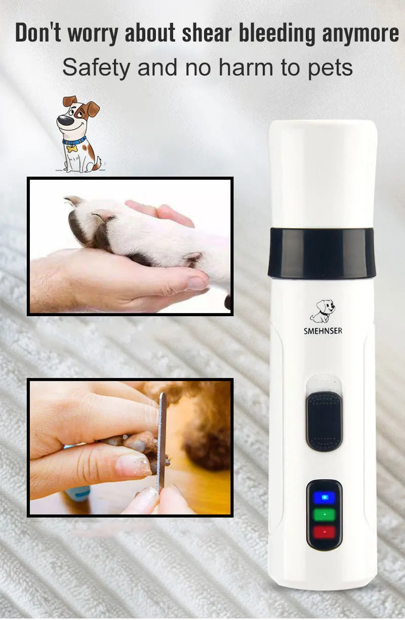 Painless USB Charging Dog Nail Grinders