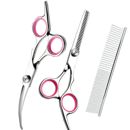 Stainless Steel Pet Grooming Shears - 6 Inch