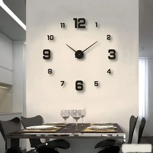 Creative Frameless DIY Wall Clock Wall