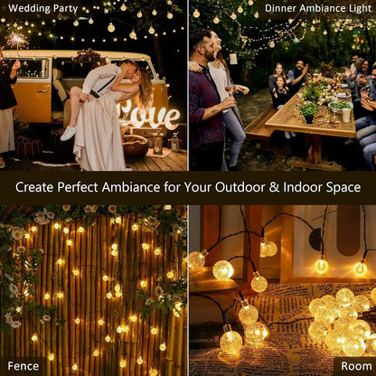 1pc Solar Crystal Ball Fairy String Lights - Nooshop