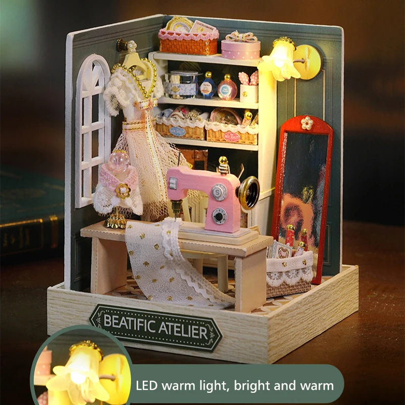 Wooden Miniature Doll House - Nooshop