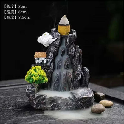 Mountain River Waterfall Incense Burner – Relaxing Aromatic Fragrance Decor