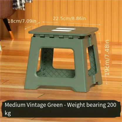 Portable Folding Stool Thickened Plastic Saddle Chair