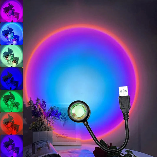 RGB Sunset Lamp - LED Night Light Projection