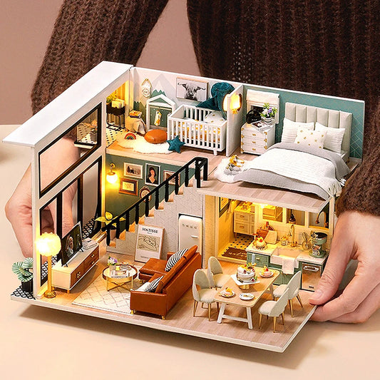 Wooden Mini Doll House - Nooshop