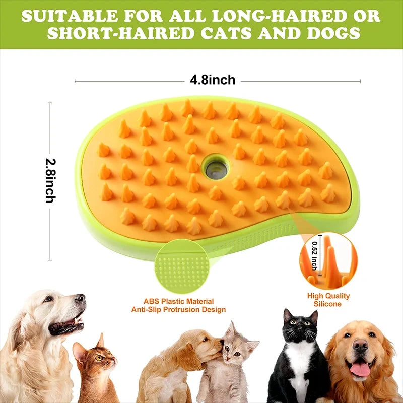 Electric Pet Grooming Brush with Self-Cleaning Feature