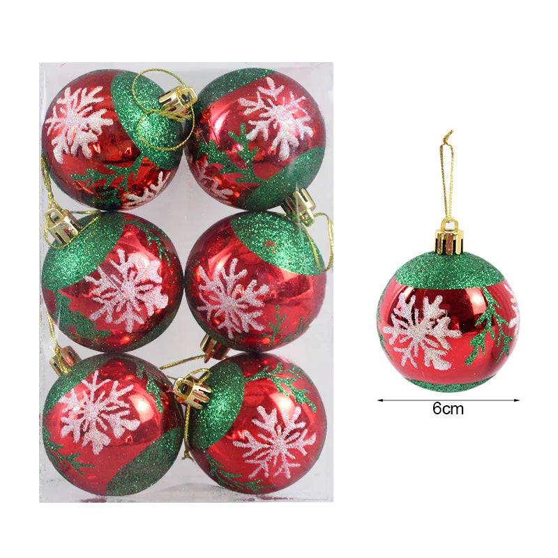 Christmas Ball Ornaments 6Pcs/box 6cm