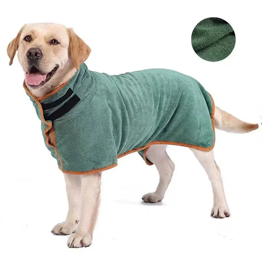 Quick-Drying Absorbent Pet Bathrobe - Perfect for Dogs & Cats