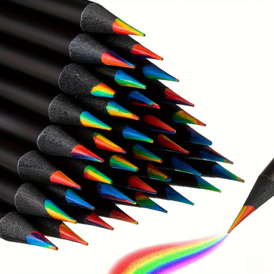 Black Wooden Color Pencils (12 PCS)