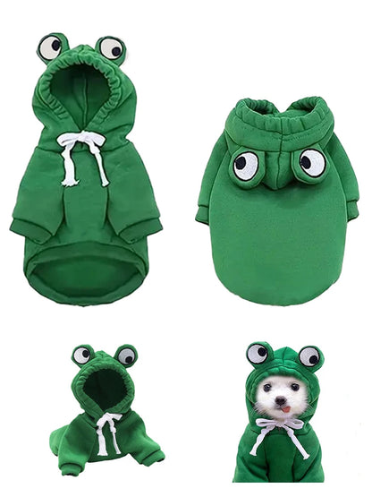 Adorable Green Frog Dog Sweater