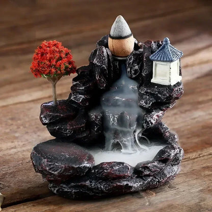 Mountain River Waterfall Incense Burner – Relaxing Aromatic Fragrance Decor