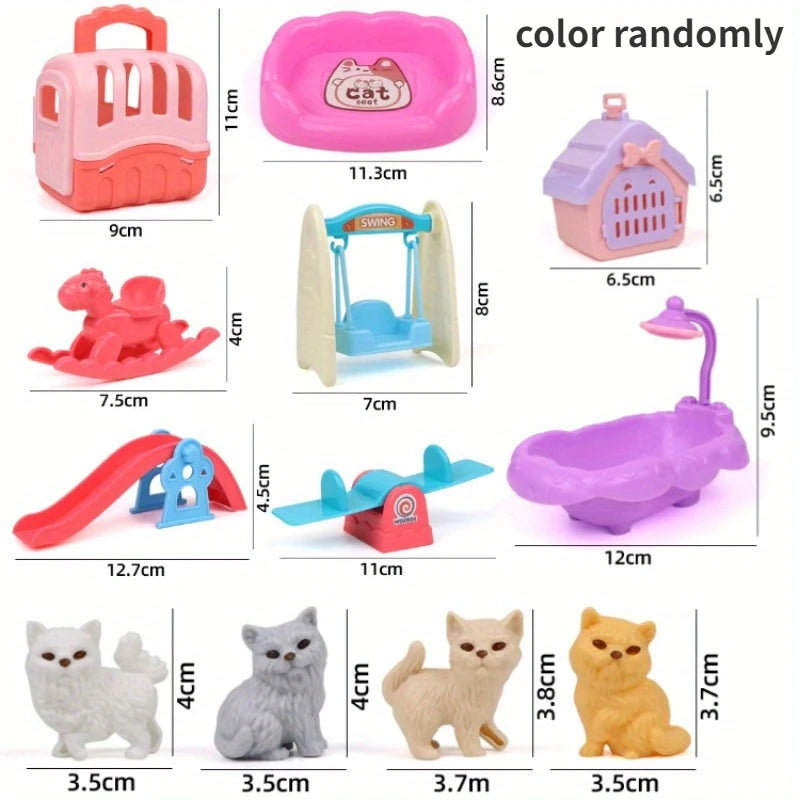 Cute Dog Pet Toy Set with Basket