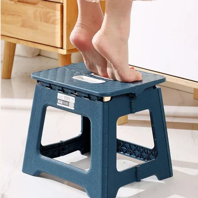 Portable Folding Stool Thickened Plastic Saddle Chair