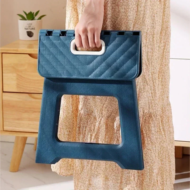 Portable Folding Stool Thickened Plastic Saddle Chair