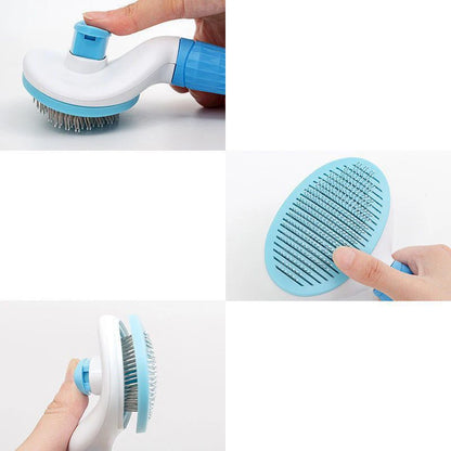 Pet Hair Brush & Comb for Dogs & Cats - Gentle Grooming Tool