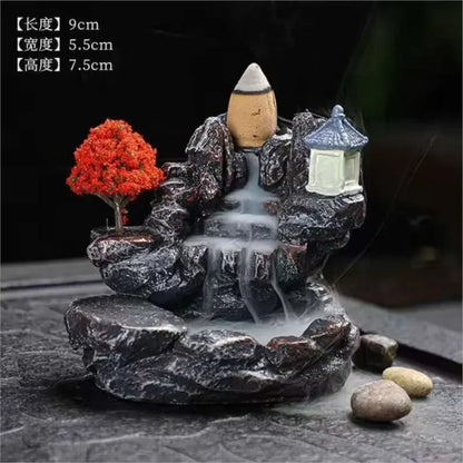 Mountain River Waterfall Incense Burner – Relaxing Aromatic Fragrance Decor