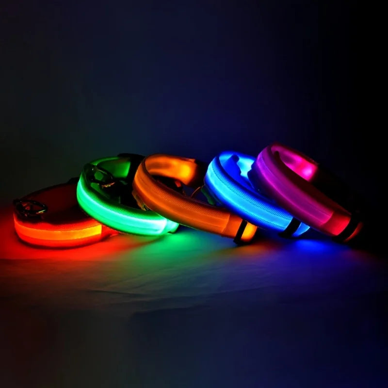 Nylon LED Safety Glow Collar for Dogs