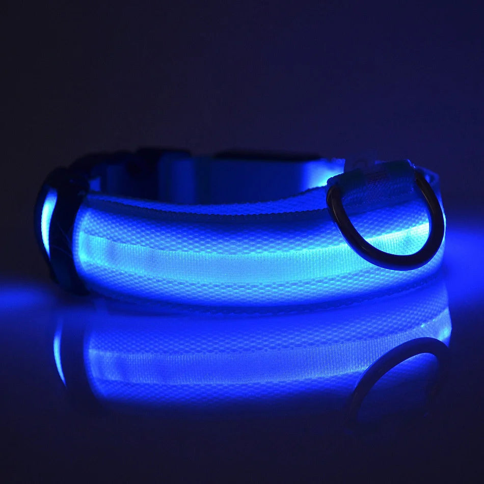 Nylon LED Safety Glow Collar for Dogs