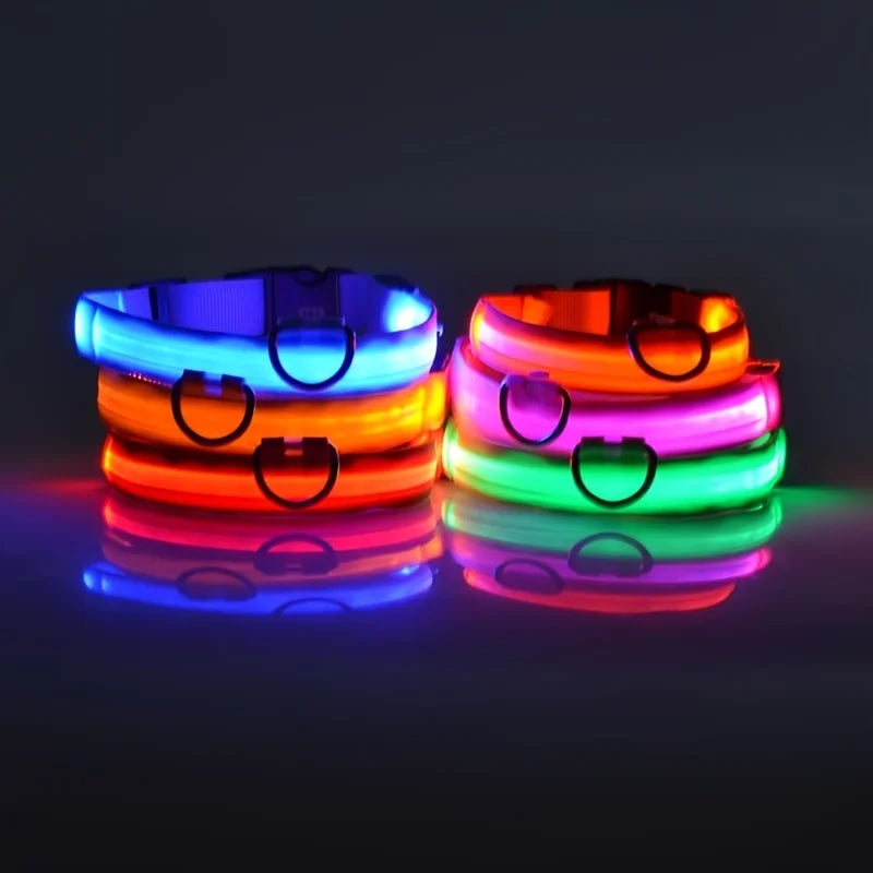 Nylon LED Safety Glow Collar for Dogs