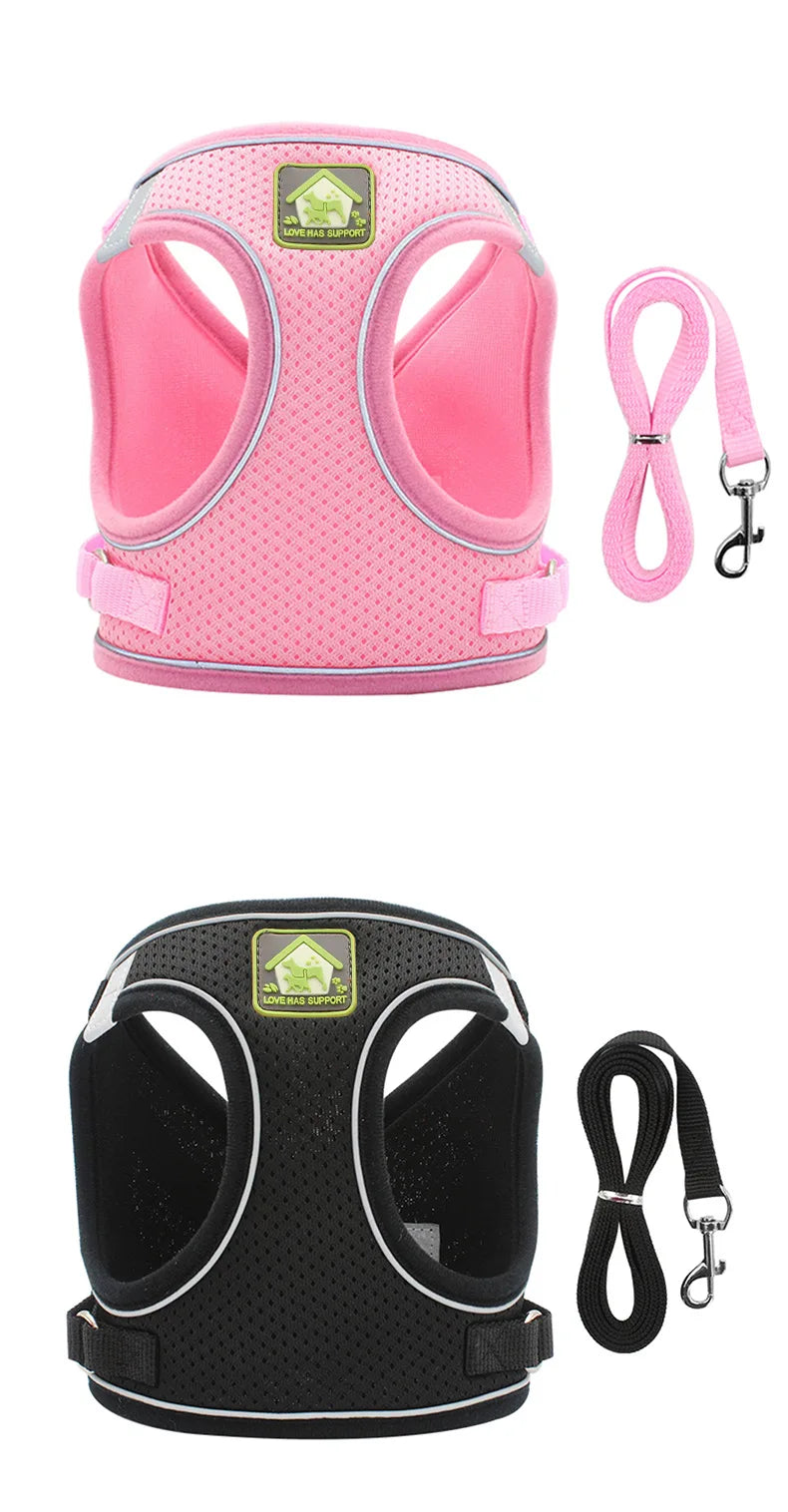 Reflective Pet Harness and Leash Set - Perfect for Dogs & Cats