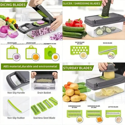 Vegetable Chopper 16 Pcs/Set