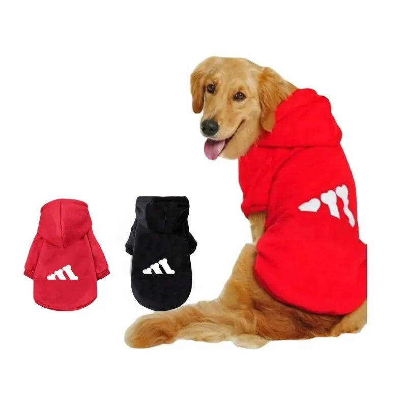 Trendy Bone Pattern Pet Clothing with Letter Print