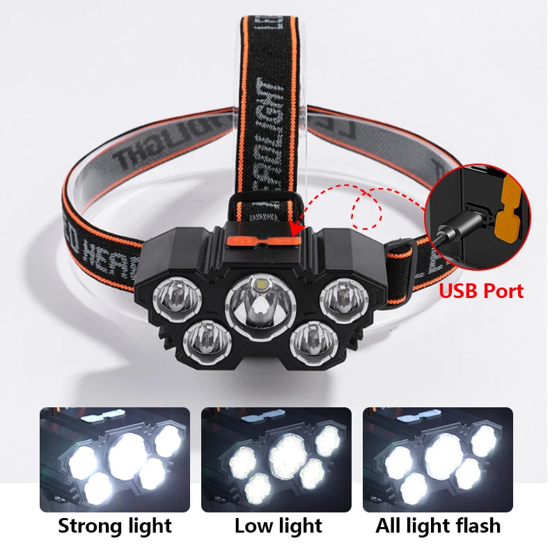 5 LED Flashlight Rechargeable - Nooshop