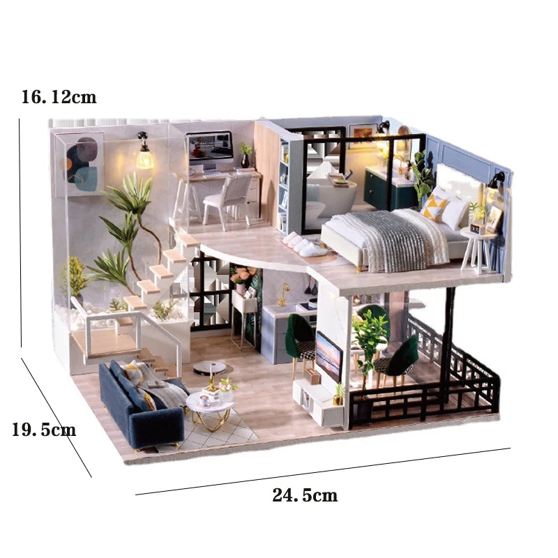 Wooden Mini Doll House - Nooshop