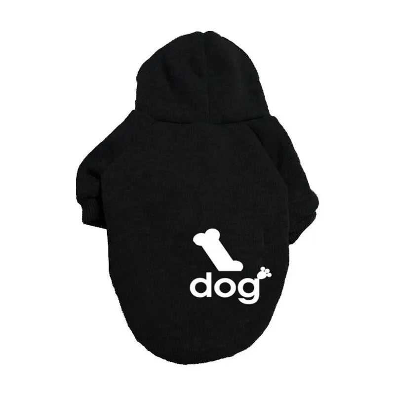 Trendy Bone Pattern Pet Clothing with Letter Print