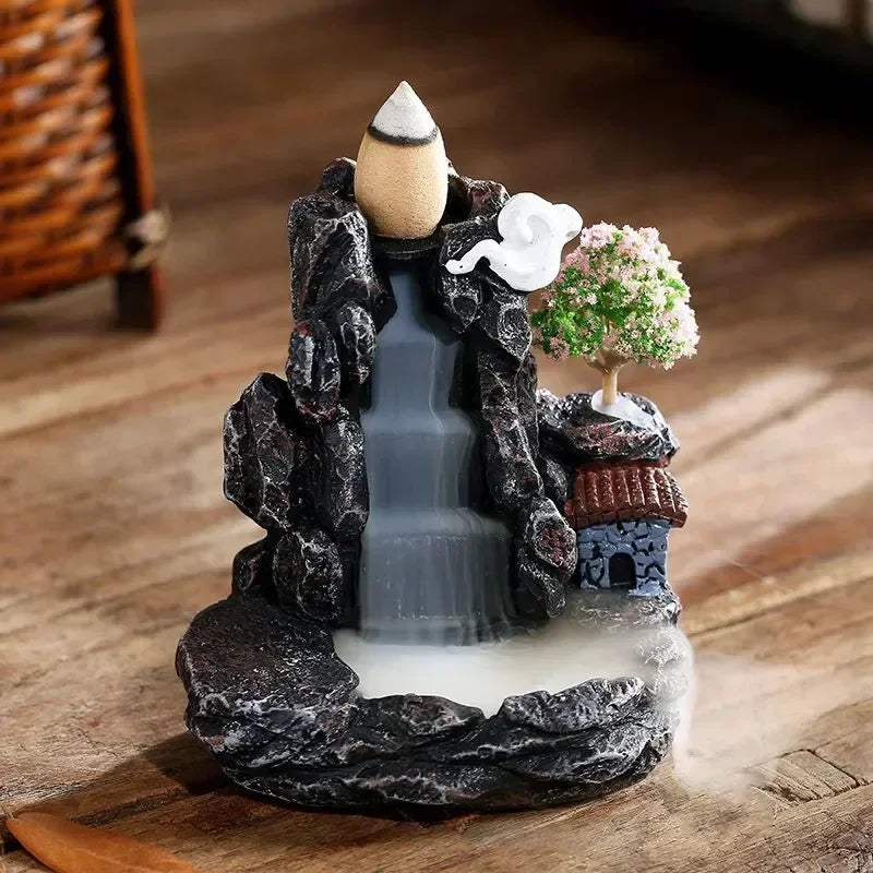 Mountain River Waterfall Incense Burner – Relaxing Aromatic Fragrance Decor