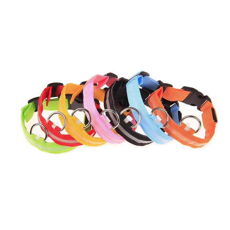 Nylon LED Safety Glow Collar for Dogs