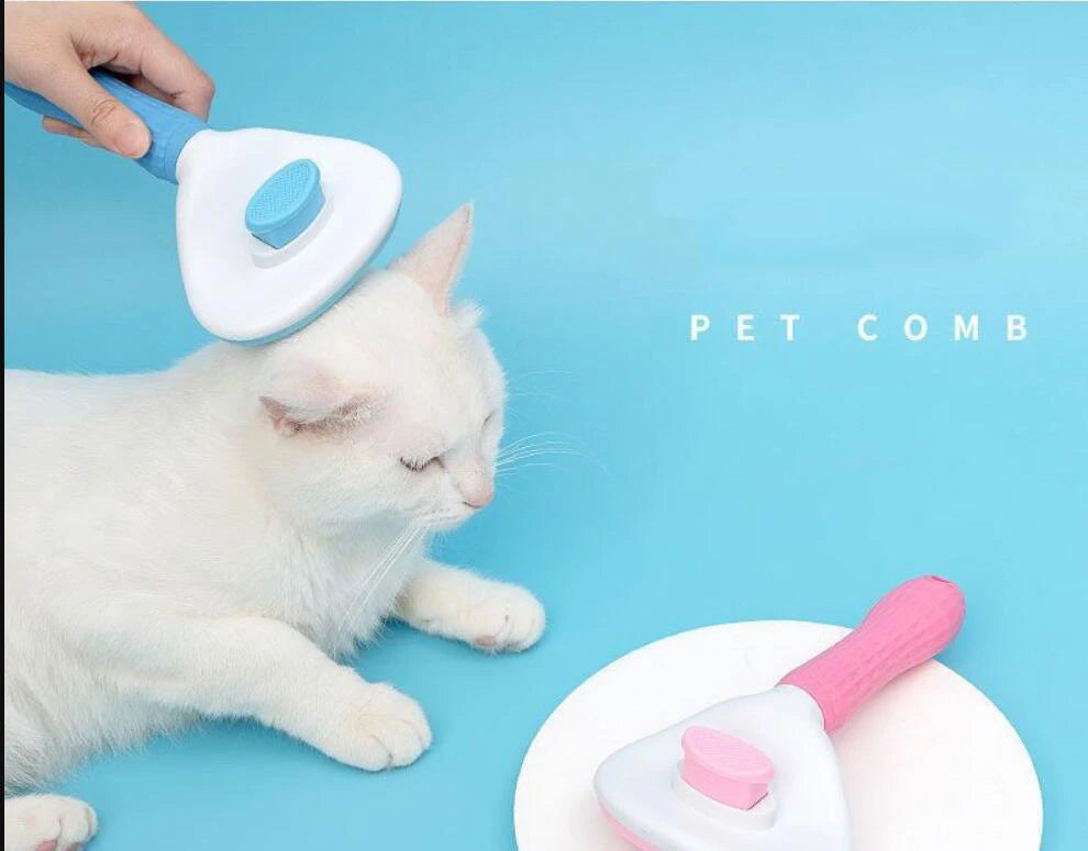 Pet Hair Brush & Comb for Dogs & Cats - Gentle Grooming Tool