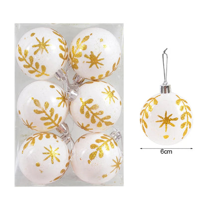 Christmas Ball Ornaments 6Pcs/box 6cm