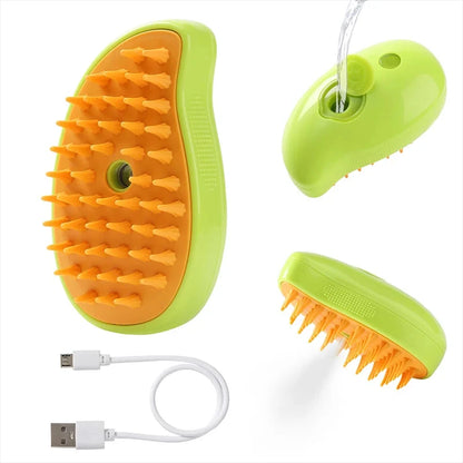 Electric Pet Grooming Brush with Self-Cleaning Feature