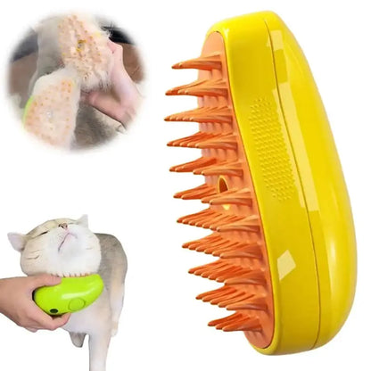 Electric Pet Grooming Brush with Self-Cleaning Feature